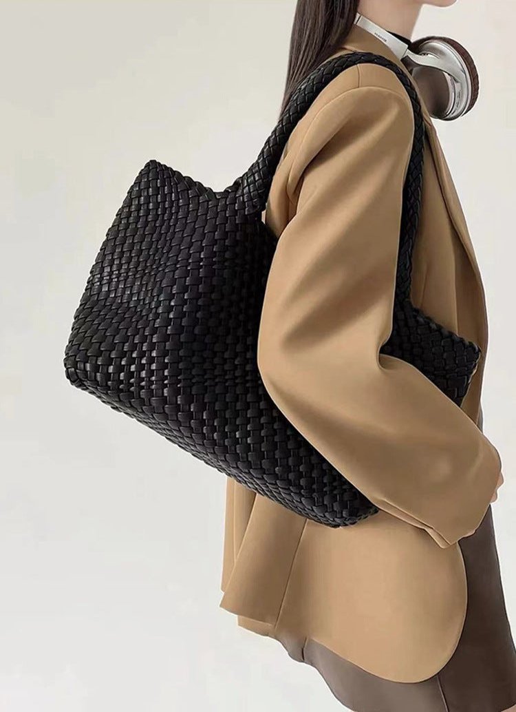Large capacity braided women's tote bag