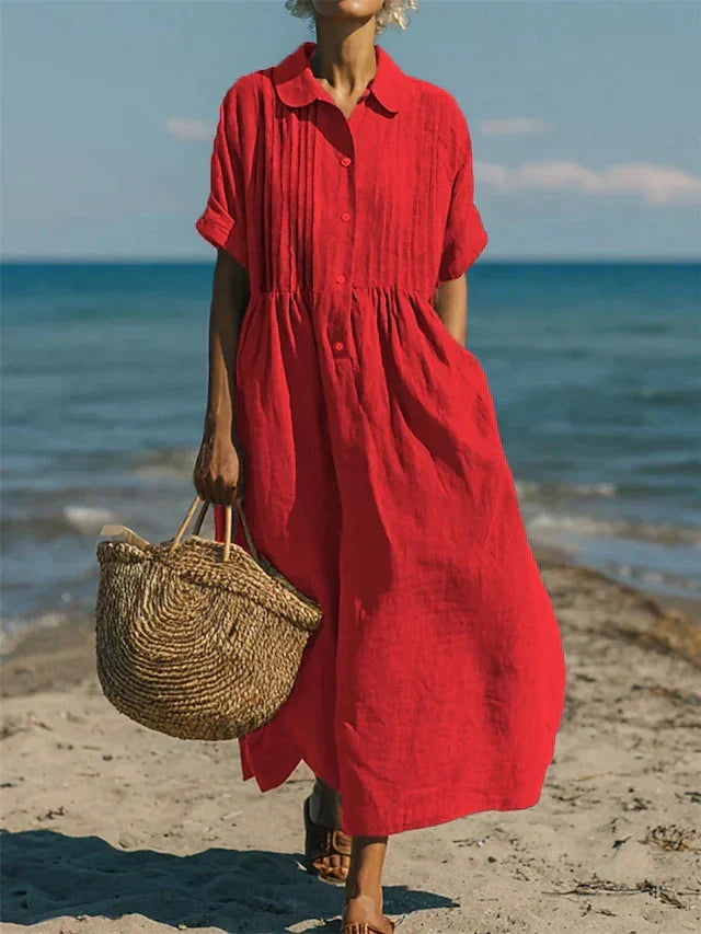 Women's Midi Long Shirt Dress