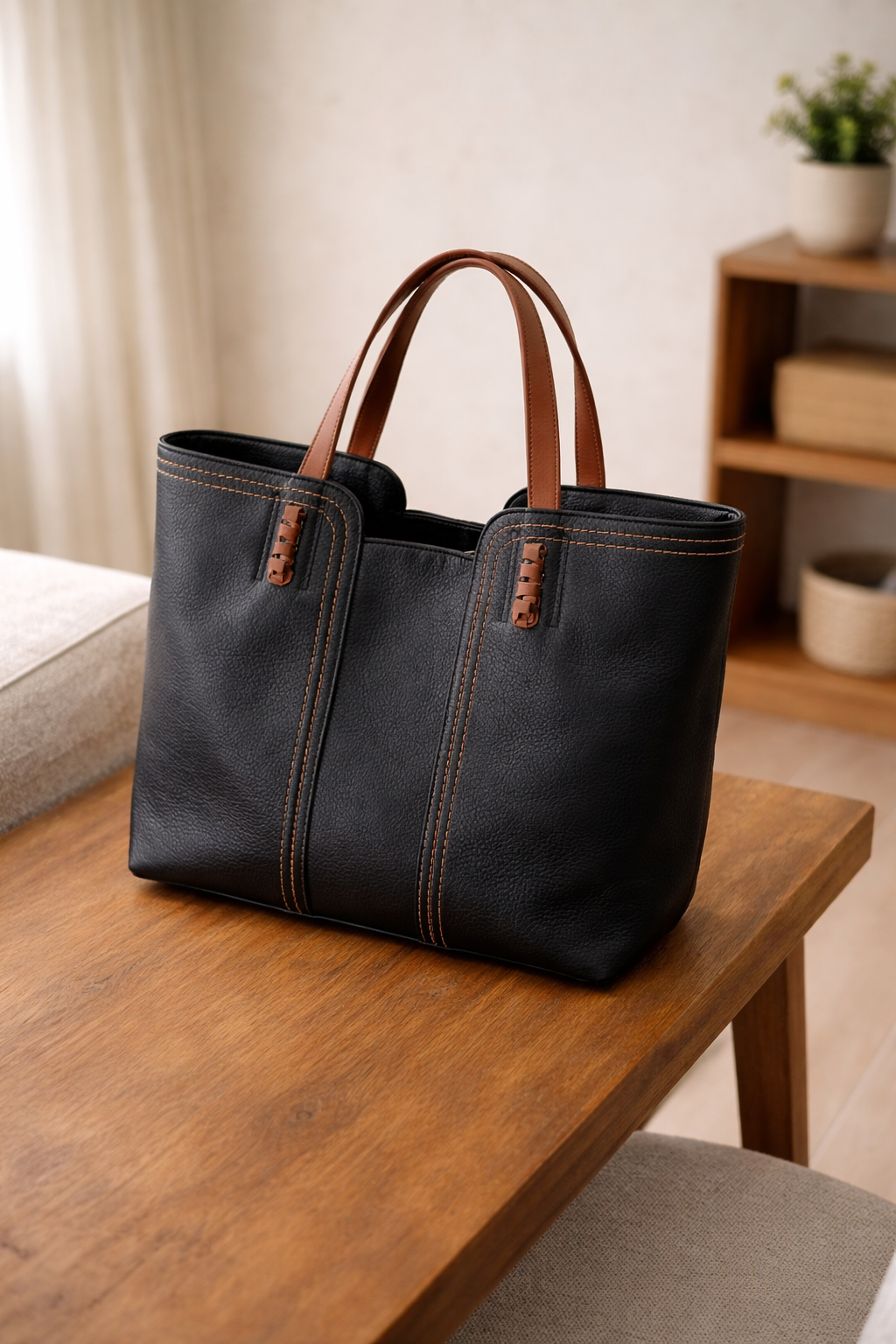 Structured style women's handbag