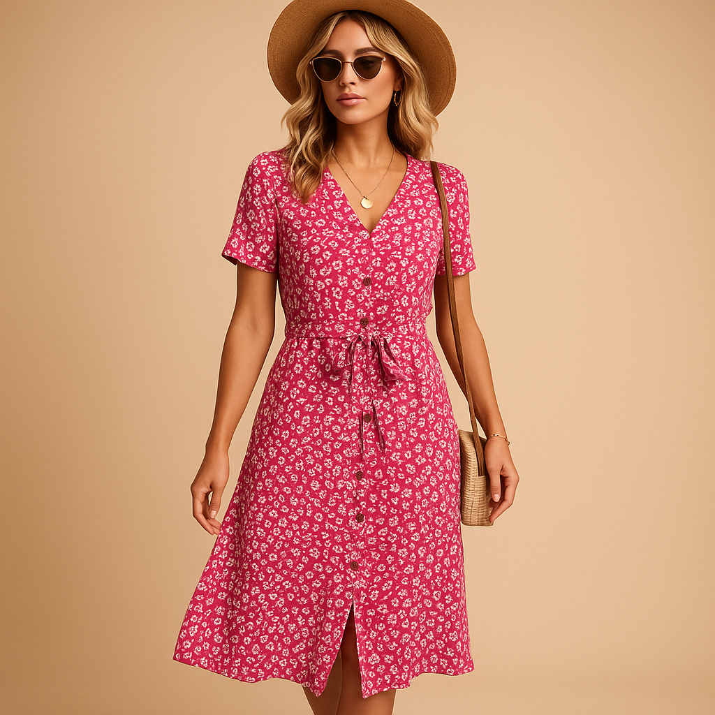 Mid-Length Buttoned Robe
