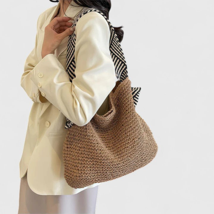 Practical Woven Women's Shoulder Tote Bag