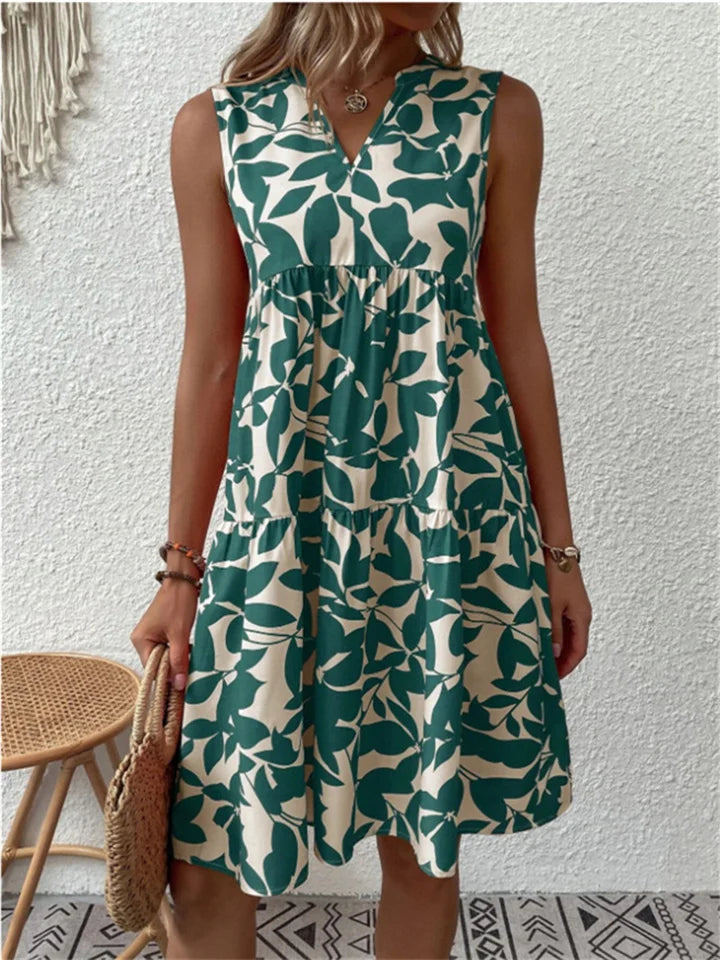 Women's Printed Mid-Length Straight Cut Dress