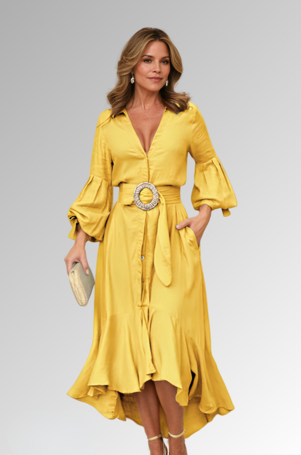 Women's Mid-Length Cotton Blend Robe, Relaxed Fit