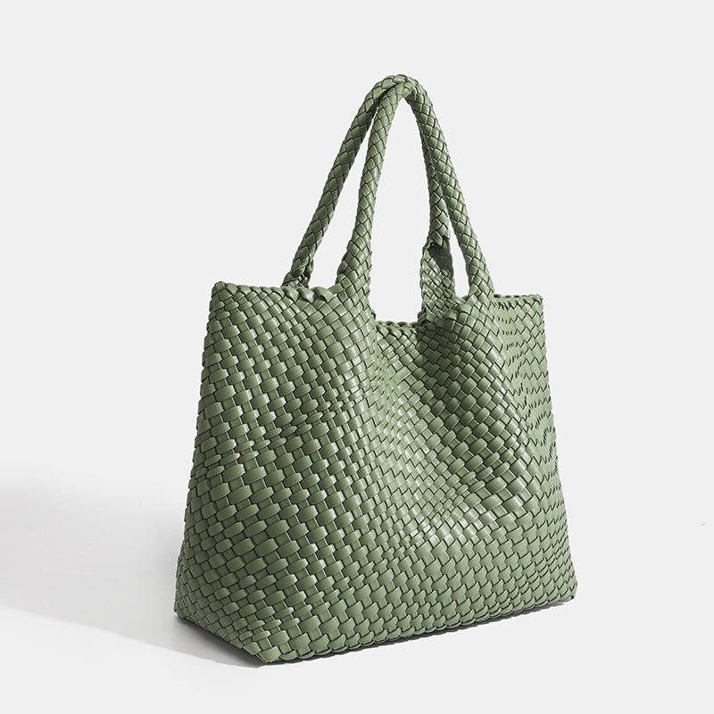 Large capacity braided women's tote bag