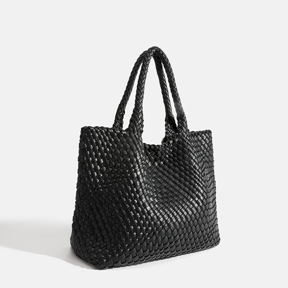 Large capacity braided women's tote bag