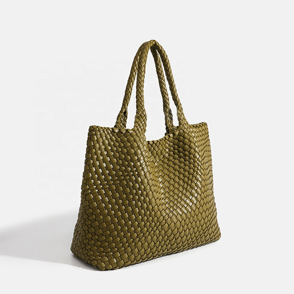 Large capacity braided women's tote bag