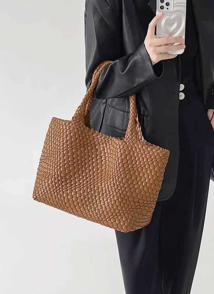 Large capacity braided women's tote bag