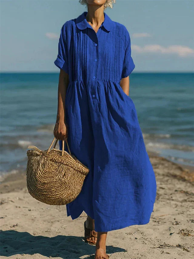 Women's Midi Long Shirt Dress