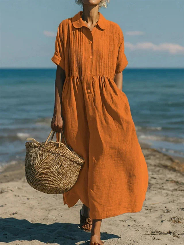 Women's Midi Long Shirt Dress