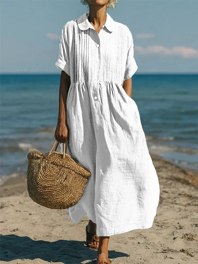 Women's Midi Long Shirt Dress