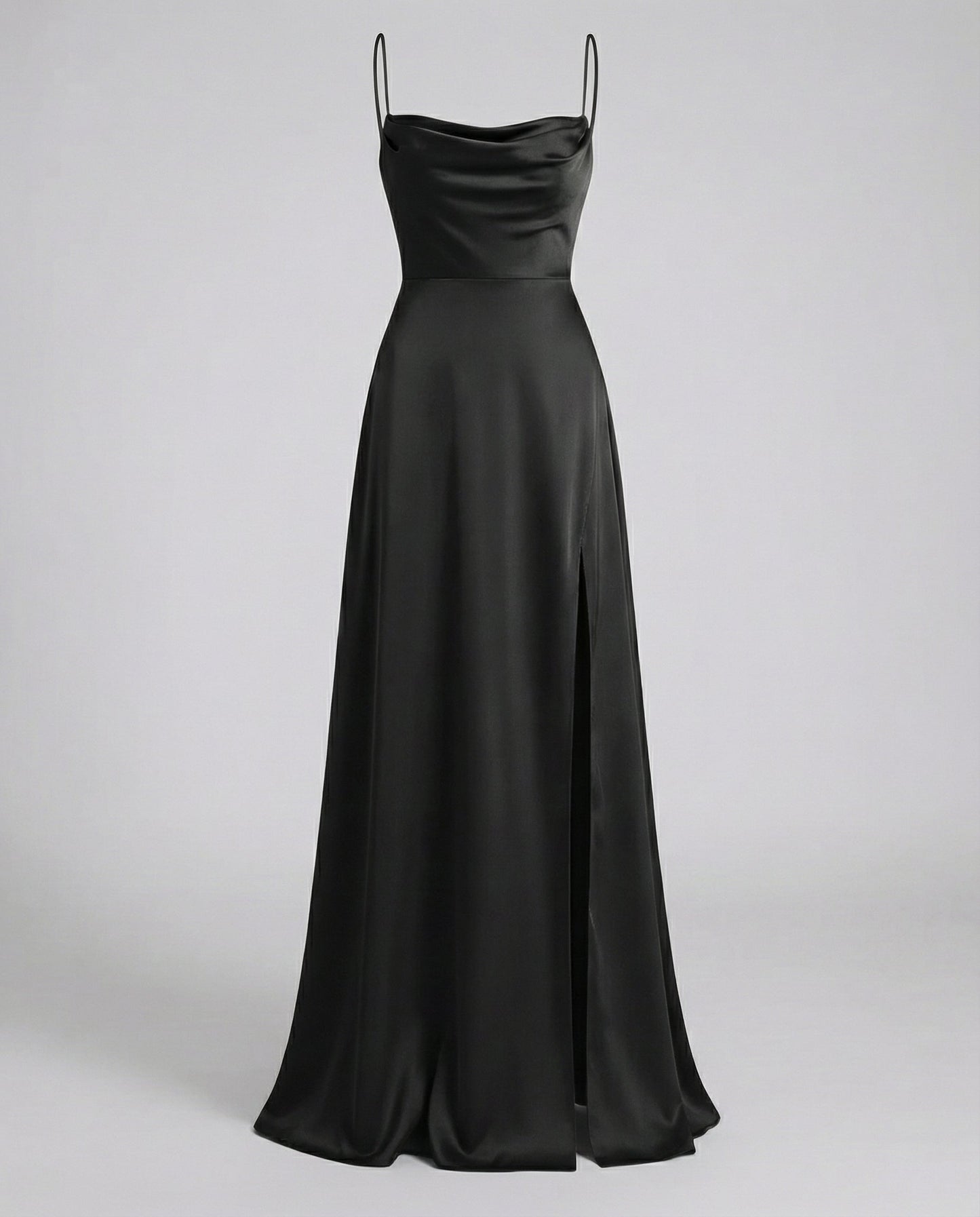 Women's silk evening dress - fitted slit cut - major event