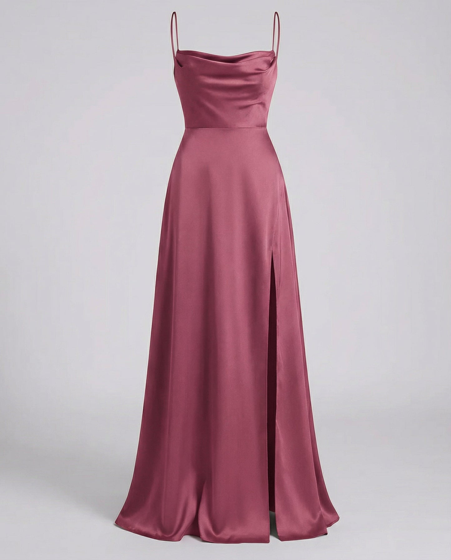 Women's silk evening dress - fitted slit cut - major event