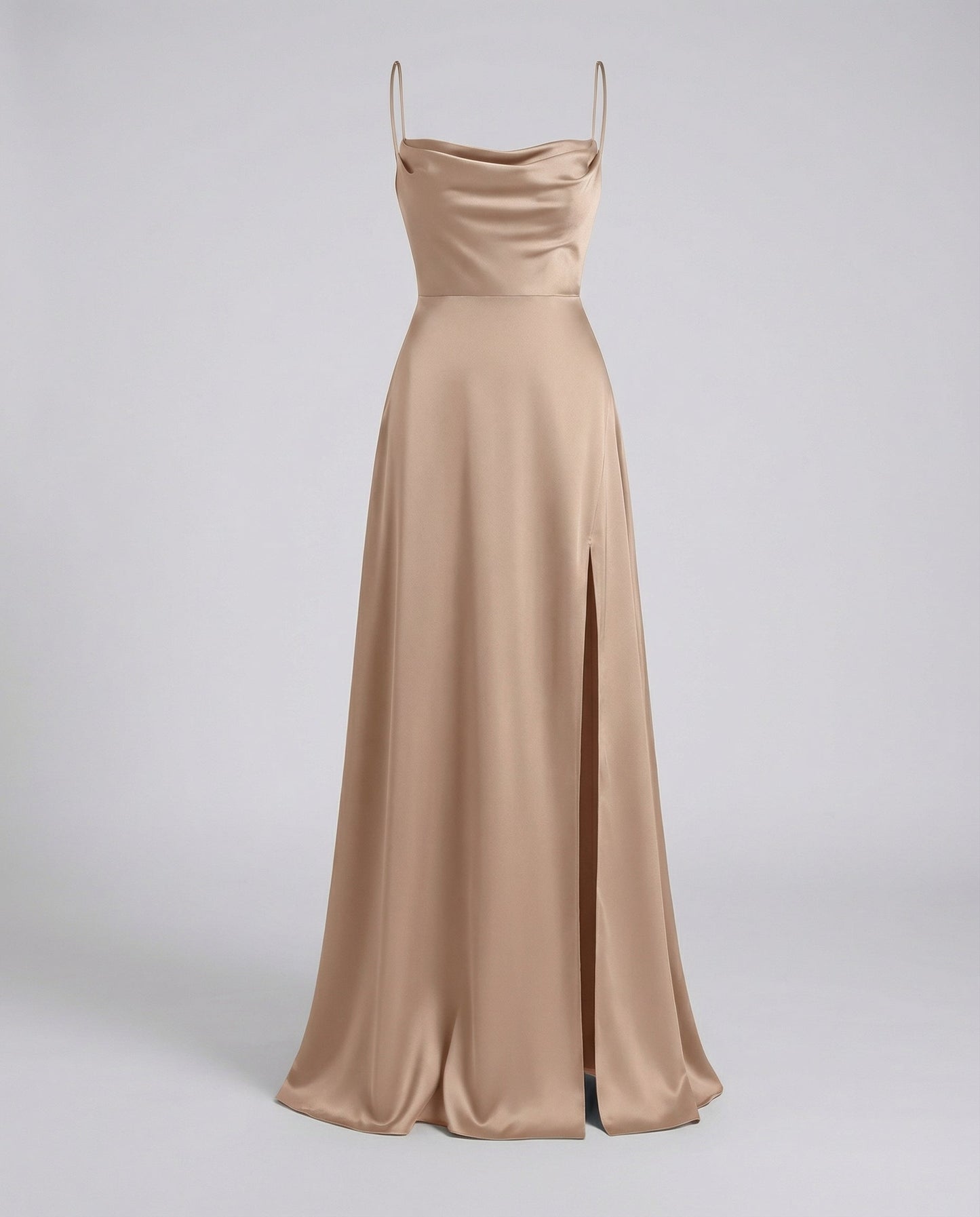 Women's silk evening dress - fitted slit cut - major event