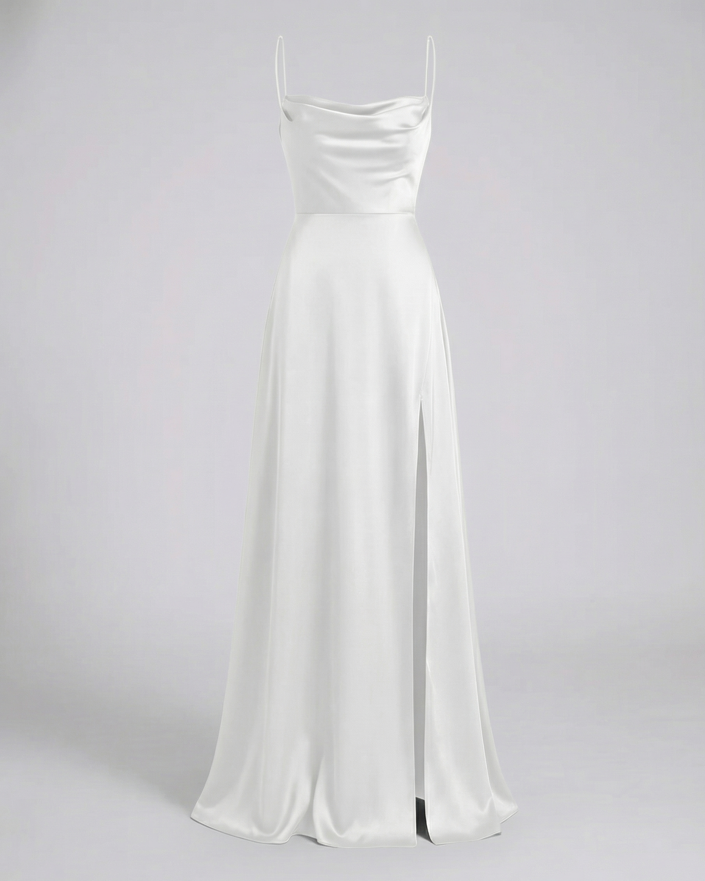 Women's silk evening dress - fitted slit cut - major event