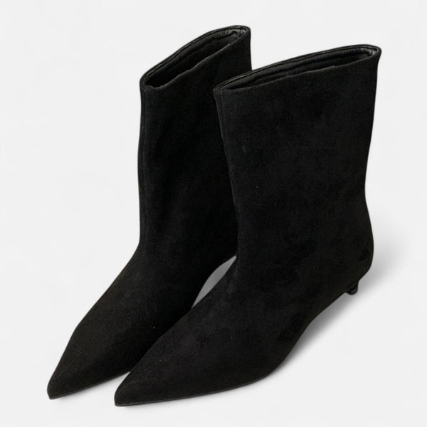 Ancient World | Women's Pointed Low Heel Vintage Ankle Boots