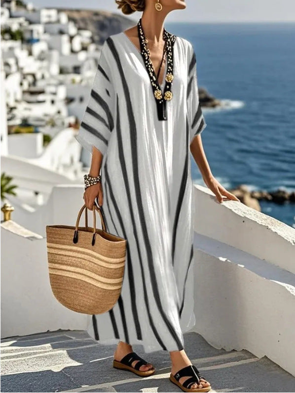 Long Women's Kaftan Robe - Casual Tunic Style - Sun Travel Clothing