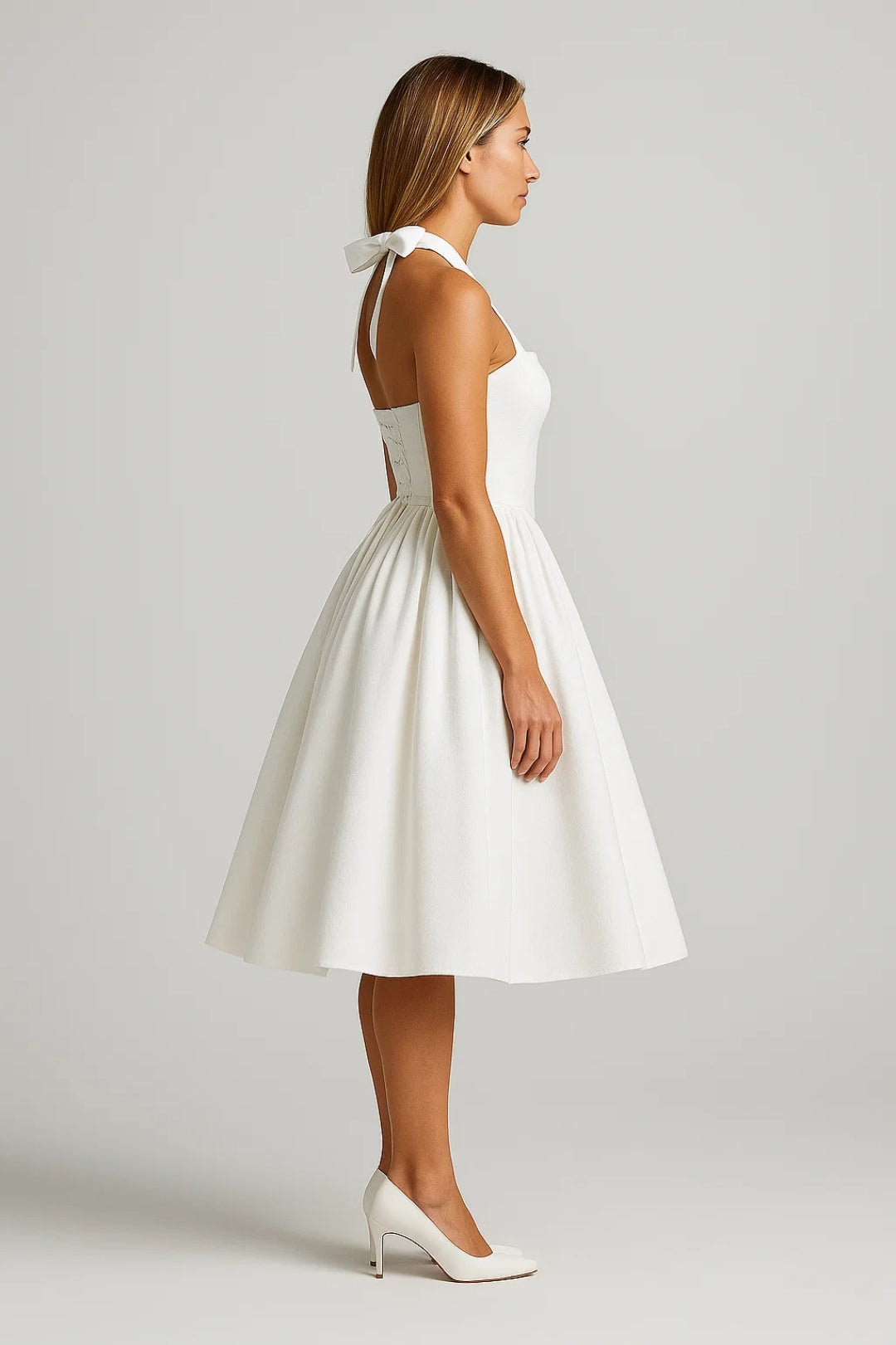 Two-Strap Trapeze Cocktail Dress