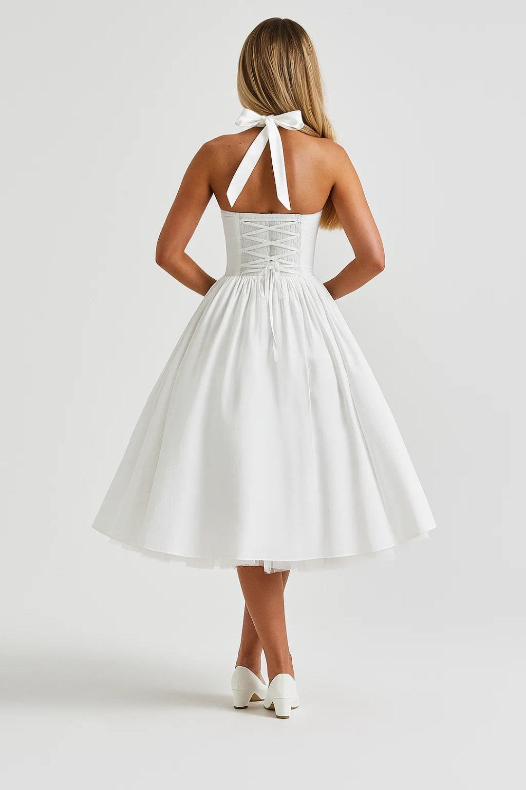Two-Strap Trapeze Cocktail Dress