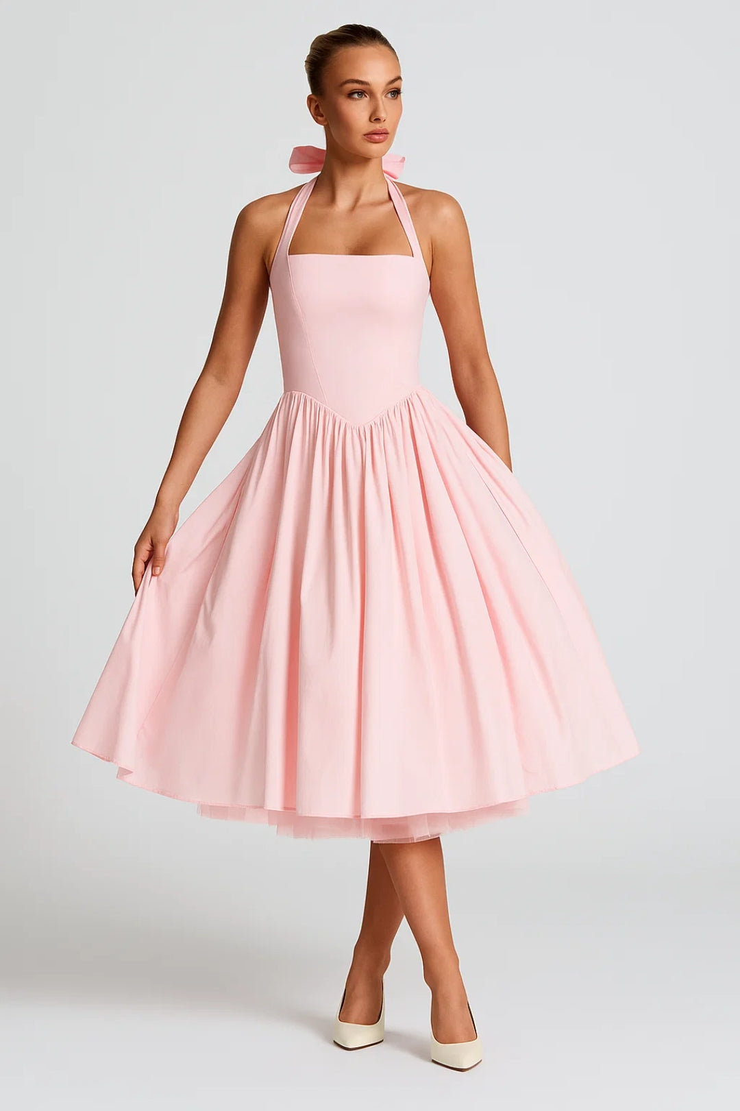 Two-Strap Trapeze Cocktail Dress
