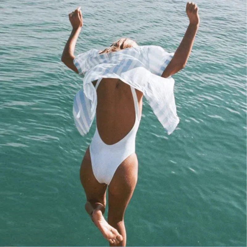 Classic Open Back Swimsuit